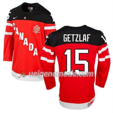 Kinder Eishockey Olympic-Canada Team Trikot Ryan Getzlaf #15 100th Anniversary Rot