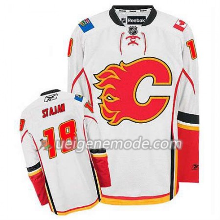 Reebok Herren Eishockey Calgary Flames Trikot Matt Stajan #18 Auswärts Weiß