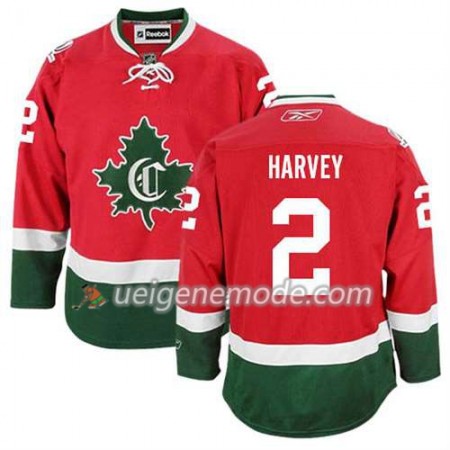Reebok Herren Eishockey Montreal Canadiens Trikot Doug Harvey #2 Ausweich Nue Rot
