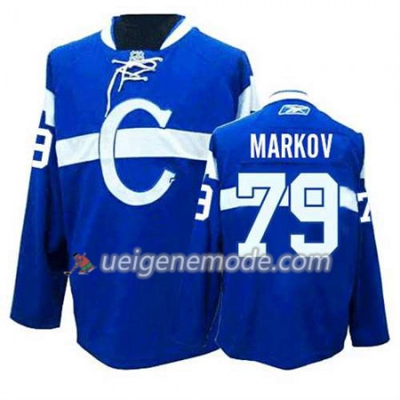 Reebok Herren Eishockey Montreal Canadiens Trikot Andrei Markov #79 Ausweich Bleu