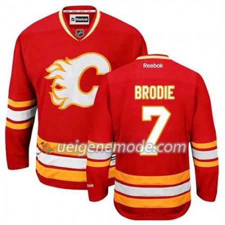 Reebok Herren Eishockey Calgary Flames Trikot TJ Brodie #7 Ausweich Rot