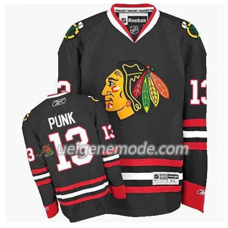 Kinder Eishockey Chicago Blackhawks Trikot CM Punk #13 Premier Ausweich Schwarz