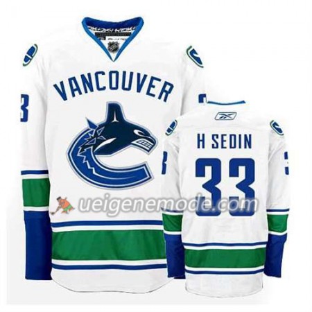 Reebok Herren Eishockey Vancouver Canucks Trikot Henrik Sedin #33 Auswärts Weiß