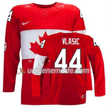 Reebok Herren Eishockey Olympic-Canada Team Trikot Marc-Edouard Vlasic #44 Auswärts Rot