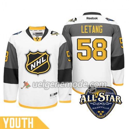 Kinder 2016 All Star Eishockey Premier-Pittsburgh Penguins Trikot Kris Letang #58 Weiß
