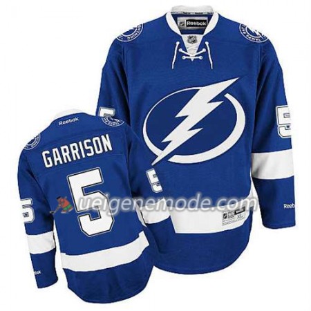 Reebok Herren Eishockey Tampa Bay Lightning Trikot Jason Garrison #5 Heim Bleu