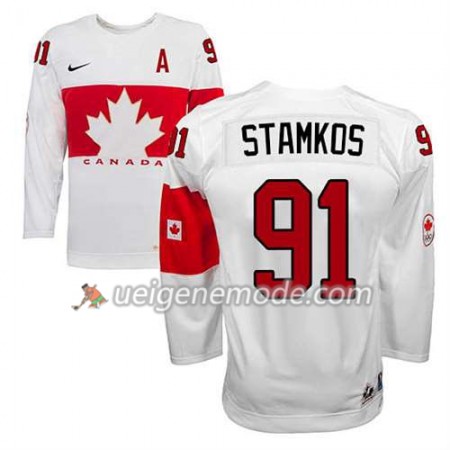 Kinder Eishockey Olympic-Canada Team Trikot Steven Stamkos #91 Heim Weiß