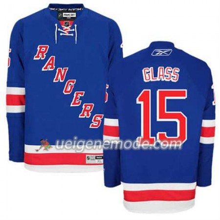 Reebok Herren Eishockey New York Rangers Trikot Tanner Glass #15 Heim Blau