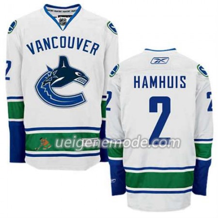 Reebok Herren Eishockey Vancouver Canucks Trikot Dan Hamhuis #2 Auswärts Weiß
