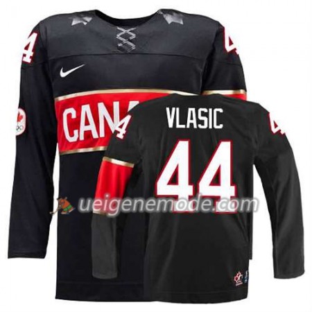 Reebok Herren Eishockey Olympic-Canada Team Trikot Marc-Edouard Vlasic #44 Ausweich Schwarz