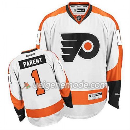 Reebok Herren Eishockey Philadelphia Flyers Trikot Bernie Parent #1 Auswärts Weiß
