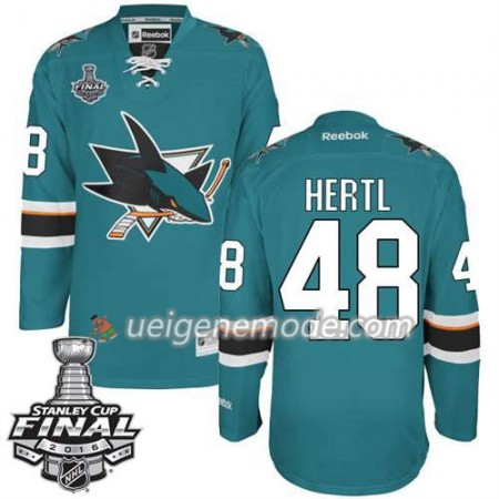 Reebok Eishockey San Jose Sharks Trikot Tomas Hertl #48 Teal Heim 2016 Stanley Cup