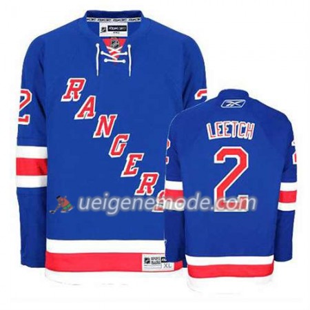 Reebok Herren Eishockey New York Rangers Trikot Brian Leetch #2 Heim Blau