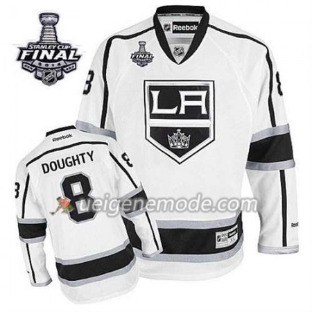Kinder Eishockey Los Angeles Kings Trikot Drew Doughty #8 Auswärts Weiß 2014 Stanley Cup