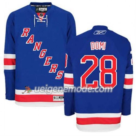 Reebok Herren Eishockey New York Rangers Trikot Tie Domi #28 Heim Blau