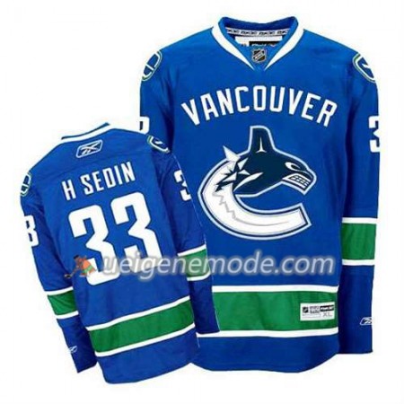 Reebok Herren Eishockey Vancouver Canucks Trikot Henrik Sedin #33 Heim Blau