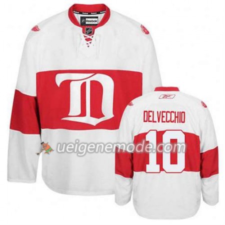 Reebok Herren Eishockey Detroit Red Wings Trikot Alex Delvecchio #10 Ausweich Winter Classic Weiß