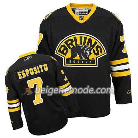 Reebok Herren Eishockey Boston Bruins Trikot Phil Esposito #7 Ausweich Schwarz
