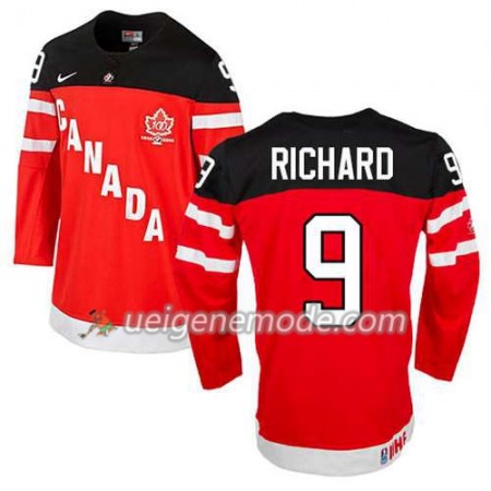 Kinder Eishockey Olympic-Canada Team Trikot Maurice Richard #9 100th Anniversary Rot