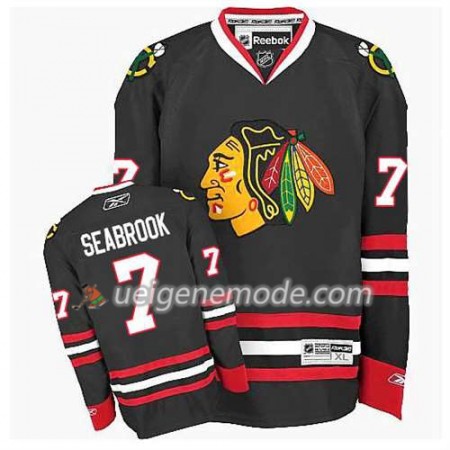 Reebok Herren Eishockey Chicago Blackhawks Trikot Brent Seabrook #7 Ausweich Schwarz