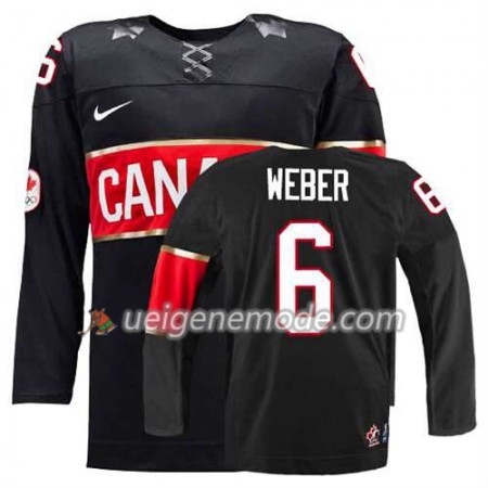 Reebok Dame Eishockey Olympic-Canada Team Trikot Shea Weber #6 Ausweich Schwarz