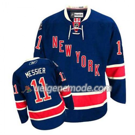 Reebok Herren Eishockey New York Rangers Trikot Mark Messier #11 Ausweich Blau