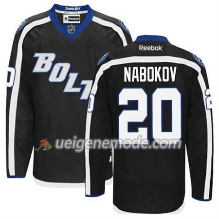 Reebok Herren Eishockey Tampa Bay Lightning Trikot Evgeni Nabokov #20 Ausweich Schwarz