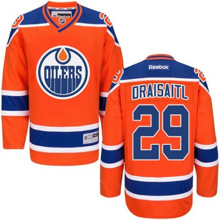 Reebok Herren Eishockey Edmonton Oilers Trikot Leon Draisaitl #29 Ausweich Orange